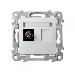 SZAFIR Gniazdo ekwipotencjalne pojedyncze biały GPE-1Z/m/00