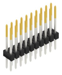 Pin header, 20 pole, pitch 2.54 mm, straight, black, 10053639