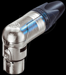 NC4FRX XLR angled cable socket, 4-pin, silver, nickel-plated