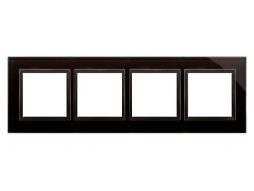 SIMON 54 Ramka 4 poczwórna Nature-Szkło ZASTYGŁA LAWA IP20/IP44* (*IP44-należy zastosować zestaw uszczelek DUN4) DRN4/73 KONTAKT