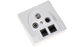 Gniazdo Końcowe Gar-Sat/2Rj R-Tv Sat+Rj45+Rj11