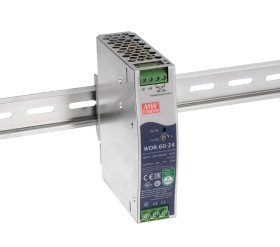 Zasilacz szyny DIN U wy 48 V dc I wy 1.25A U we 180 → 550 V ac / 254 → 780V dc MEAN WELL 60 W impulsowy