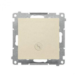 Simon 55 Łącznik schodowy z podświetleniem LED podśw. jak w łączniku pojedynczym(moduł) szybkozłącza Szampański mat TW6L.01/144