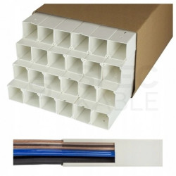 Listwa elektroinstalacyjna kanał kablowy BKK 40x40mm korytko z pokrywą KARTON=50m (25szt)