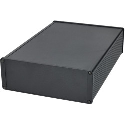 Hammond 1457U2801EBK Black Enclosure Extruded Alum Flanged Panel EMI