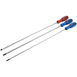 Siegen S0895 Screwdriver Set 3pc Extra-Long