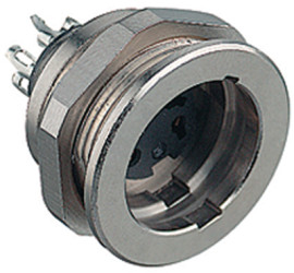 Panel socket, 5 pole, solder cup, push pull, straight, 09 4816 00 05