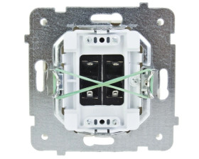 AS Gniazdo głośnikowe podwójne ecru GG-2G/m/27