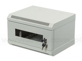 Szafa rack 4U, wisząca, 10 cali, 280mm gł., drzwi szklane