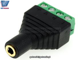 Gniazdo minijack 3,5mm 4 pin z szybkozĹÄczem