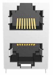 Złącze RJ45 Żeński Złącze RJ45 Montaż na płytce drukowanej Cat5 TE Connectivity, 90° 8-żyłowe
