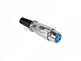 Wtyk mikrofonowy żeński metal 3pin
