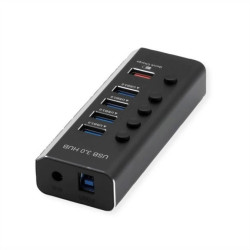 ROLINE USB 3.2 Gen 1 Notebook Hub 4 porty + 1x ładowanie