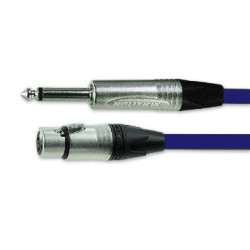 Kabel XLR 5m złącze A: 3-stykowe XLR złącze B: Jack mono 6,35 mm Niebieski Van Damme