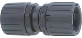 Straight hose coupling, 25 mm, PA, IP66, black, (L) 81 mm, 55507016