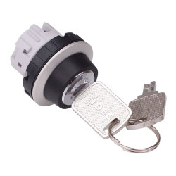 CW4K-3A 3 Position Maintained Key Switch Head Metalic Bezel IDEC