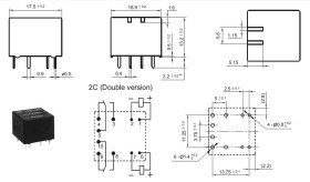 Przekaźnik sam. HFKD/012-2ZST 25A 12V 2x