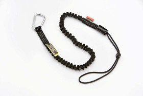 Karabińczyk, 1100→ 1400 mm, Nylonowe, Karabińczyk sprężynowy