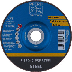 PFERD 62015628 PSF Grinding Disc 150mm steel high durability 10 pcs