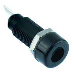 Black 4mm Panel Mount Test Socket R1-22