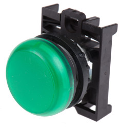 Światło kontrolne – reflektor, seria: RMQ Titan M22, kolor: Zielony, otwór: 22.5mm, IP69K, Wpuszczany montaż panelowy