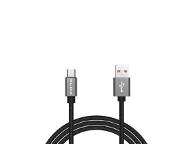 Przewód wtyk USB A - wtyk USB micro 1,5m plecionka czarny Blow
