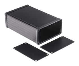 Obudowa Aluminium szerokość zew. 103 mm długość zew. 160 mm wys. zew. 53 mm Hammond IP54 Czarny