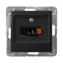 IMPRESJA Gniazdo głośnikowe pojedyncze czarny metalik GG-1Y/m/33