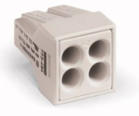 Złączka instalacyjna 4-torowa Eexe jasnoszara 773-494 /100szt./