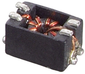 Filtr liniowy SMD sygnału współbieżnego 22 μH -30 → +50% SRF: 100kHz Idc 300mA, rdzeń ferrytowy