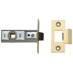 UNION J2648-SE-2.50 Tubular Mortice Latch 2648 Silver Enamel 64mm 2.5in Box