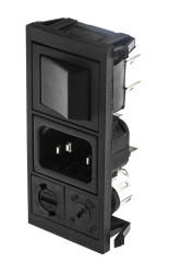 Złącze IEC IEC C14, na Zatrzask Męski 10A Proste liczba bezp 1 Szybkozłączne Bulgin