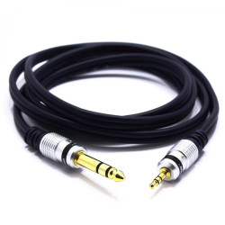 KABEL AUX JACK 3,5 - JACK 6,3 STEREO 1M VITALCO MK68