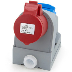 Gniazdo siłowe stałe kombi 16A/4P + GS 230V, ELS Elektrotechnika, N110/4