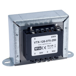 Vigortronix VTX-126-075-250 Chassis Transformer 230V 75VA 50V&#x2B;50V