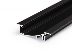 Profil LED FLAT8 H/UX czarny 1m