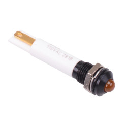 Q8P1BXXHO110E Hyper Bright Orange Prominent 8mm 110VAC LED Panel Indicator IP67 APEM