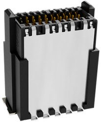 Pin header, 20 pole, pitch 0.8 mm, straight, black, 405-55120-51