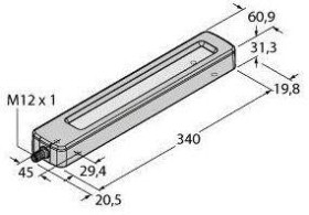 Oświetlenie LED Turck WLC60XW340GAQ biały 1300 lm (D x S) 360.4 mm x 60.9 mm 1 szt.