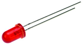 LED, THT, czerwona, 2-Pin, 2,5 V, 60°, Kingbright