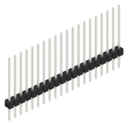 Pin header, 20 pole, pitch 2.54 mm, straight, black, 10046850