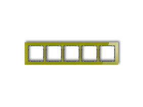 DECO Ramka 5 pięciokrotna uniwersalna - efekt szkła (ramka zielona: spód grafitowy) zielony 2-11-DRS-5 KARLIK