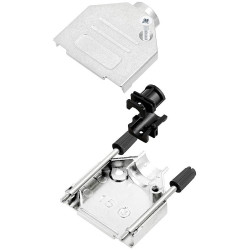 Encitech 6560-3105-01 D-Sub Housing 9 Pins solid metal silver 180°