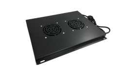 Panel Wentylacyjny Dachowy, 2 Wentylatory, Do Szaf 600X600, Kolor Czarny...