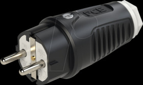 Rubber plug Taurus2, type F - CEE 7/4, black/white