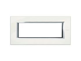 AXOLUTE Ramka 1 pojedyncza prostokątna 6 modułowa biały limoges HA4806BG LEGRAND