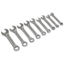 Siegen S01157 Stubby Combination Spanner Set 9pc - Metric