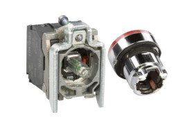 Przycisk sterowniczy 22mm czerwony z samopowrotem z podświetleniem 1Z 1R XB4BW34B5