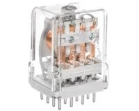 R15-24VDC-4P Przekażnik firmy RELPOL - 4 styki przełączne 10A (4PDT), cewka 24VDC