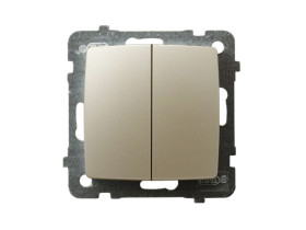 KARO Wyłącznik podwójny IP-20 zaciski gwintowe ecru perłowy ŁP-17S/m/42 OSPEL